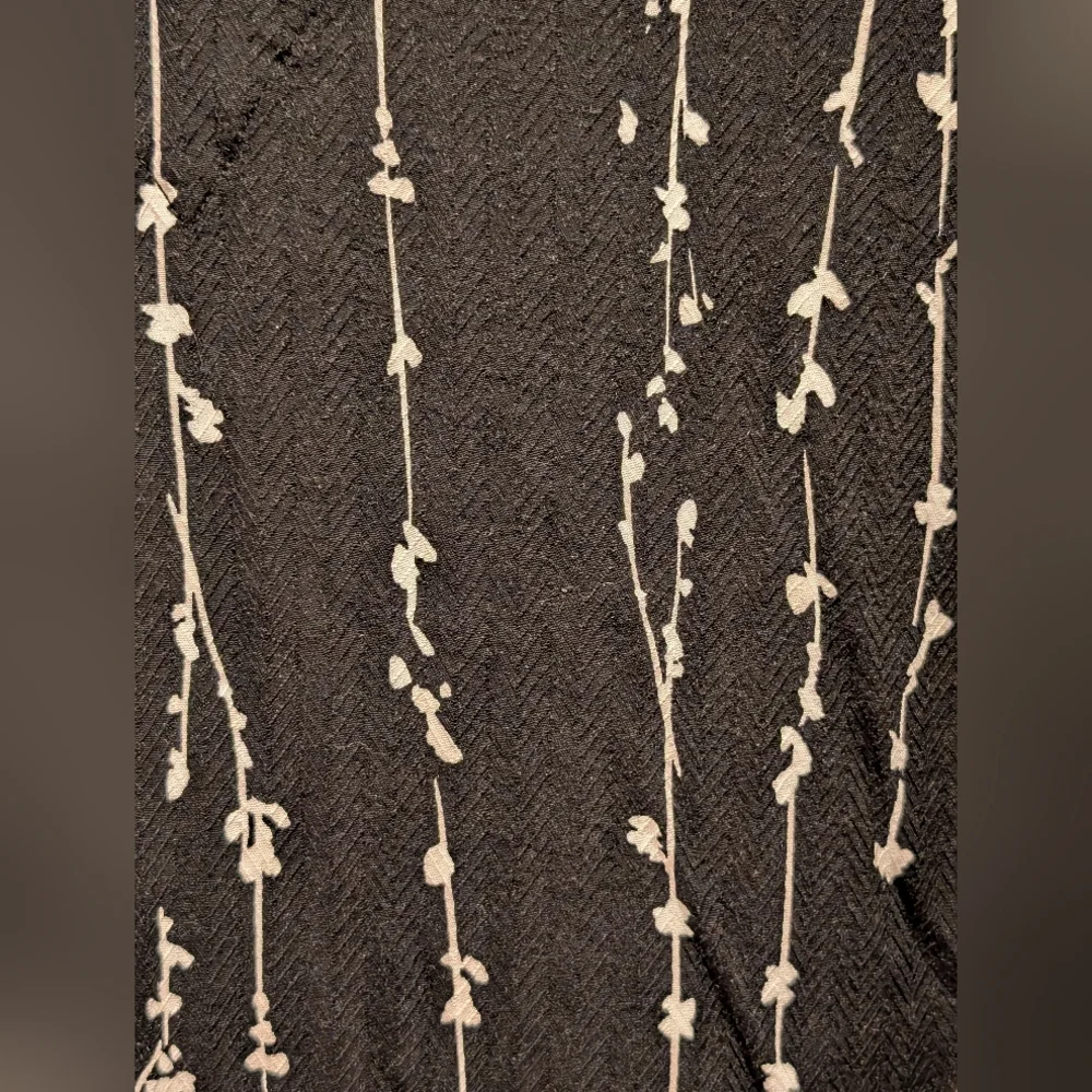 a new day Black Knee Length Dress with White Detail And Flutter Sleeve - Picture 7 of 7